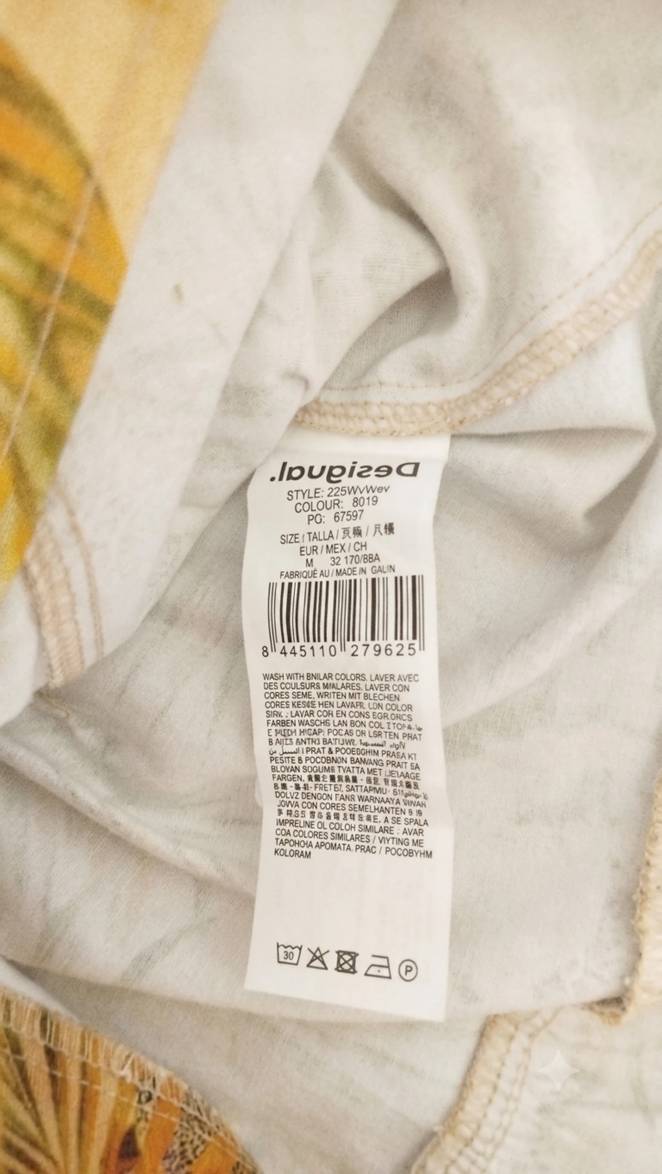 Vestido Camisero Desigual Estampado Tropical y Leopardos (Talla M) – photo 4